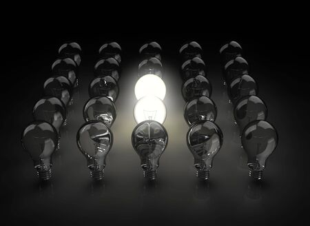 group of light bulbsの写真素材