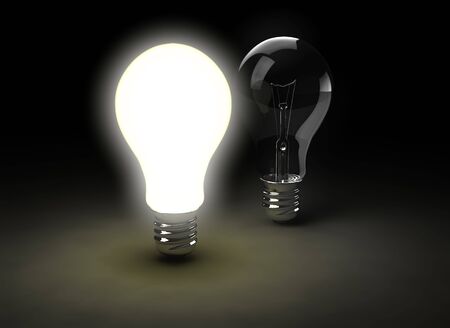 two light bulbsの写真素材