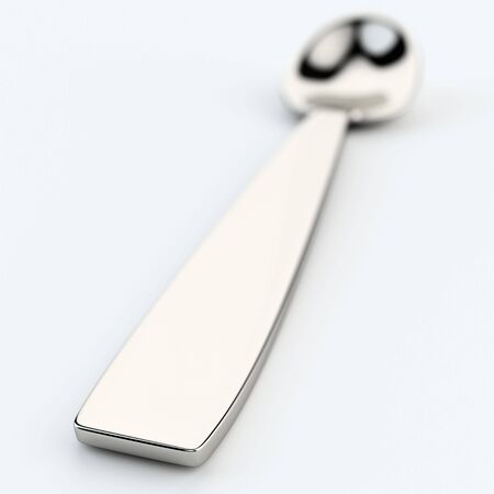 clean metal spoon with shallow dofの写真素材