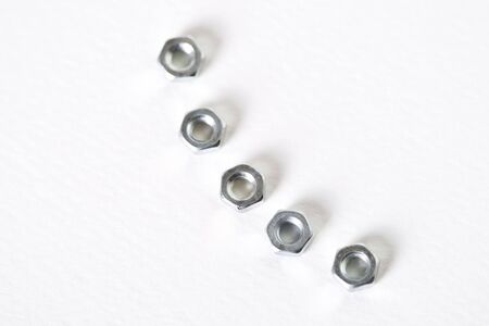 bolts and nuts with shallow depth of fieldの写真素材