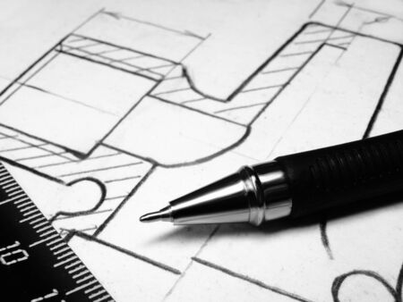 engineering drawingの写真素材