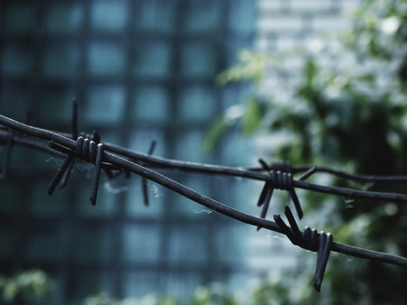 barbed wire, prison, conclusion zoneの写真素材