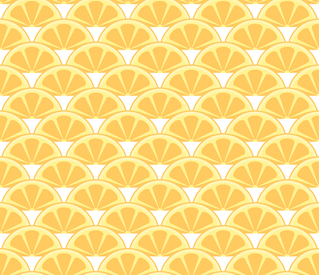 yellow and orange seamless pattern in the form of repeating orange slicesのイラスト素材