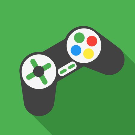 Vector illustration of joystick. Flat style design.のイラスト素材