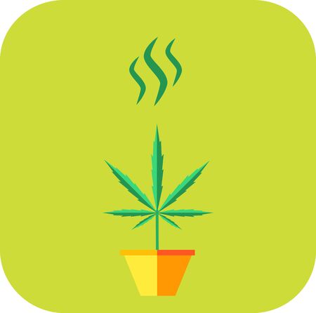 Marijuana growing concept. Odor icon. のイラスト素材