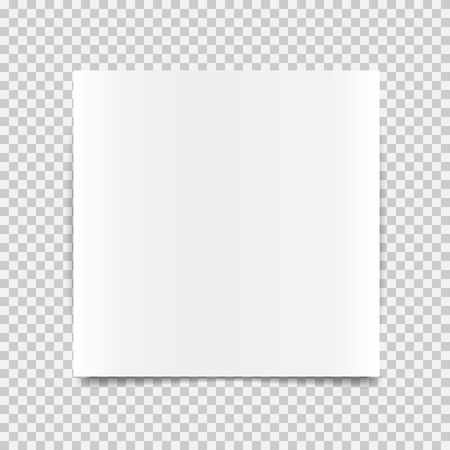 Transparent realistic paper shadow effect. Web banner. Element for advertising and promotional message isolated on transparent background. Abstract vector illustration for your design and businessのイラスト素材