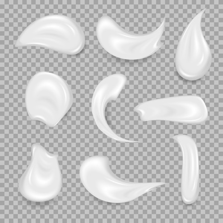 White cream elements. Element for advertising and promotional message.のイラスト素材