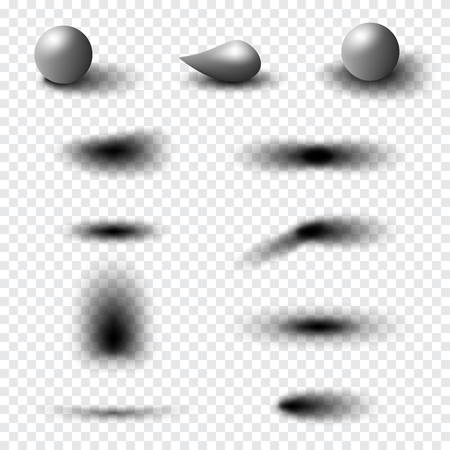 Transparent realistic shadow effect set. Web banner.のイラスト素材