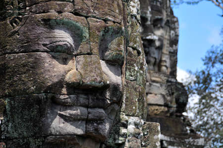 Bayon Temple in Angkor,Cambodiaの写真素材