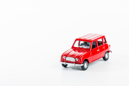 Retro car isolated in a white backgroundの写真素材