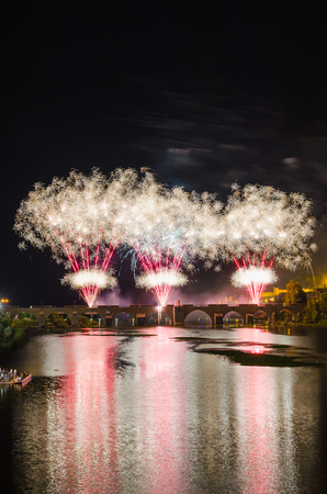 San Juan Fireworks 2017, Badajoz, Extremadura, Spainのeditorial素材