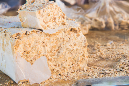 Turron or nougat sweets.Winter holidays sweets.Traditional Christmas sweets.