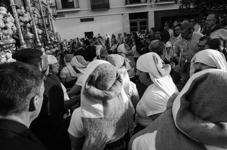 Badajoz Spain monday. april .16. 2017. Brotherhood and Brotherhood of the Sacred Resurrection of Our...