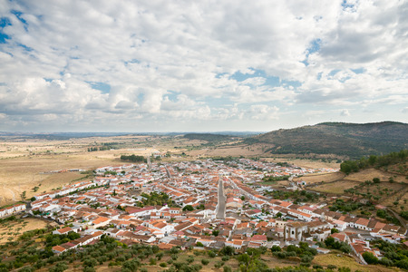 village of alconchel seen from the castleのeditorial素材