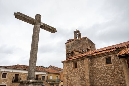 Church of the Asuncion, Valverde del Fresno, Caceres, Extremadura, Spainの写真素材