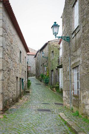 Old street in village of Monsanto, Portugalの写真素材