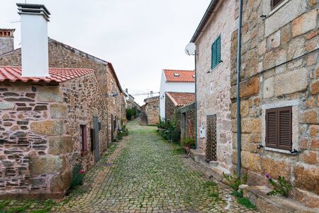 Old street in idanha a velha, Portugalの写真素材