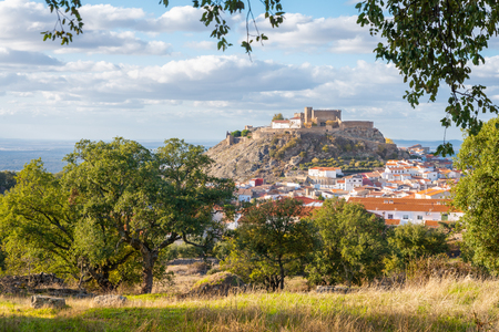 old castle of montanchez, caceres, extremadura, Spainのeditorial素材