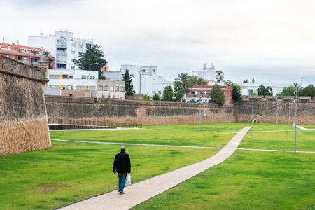 New Greenway Park green corridor in Badajoz, Extremadura, Spain