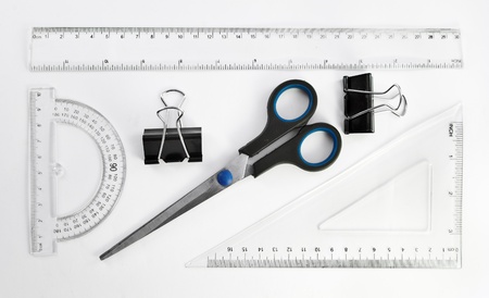 Little set of simple stationery tools.