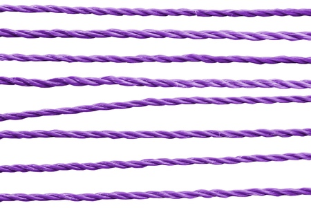 Set of purple rope patterns, isolated on white.