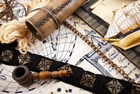 Many little items of navy theme.の写真素材