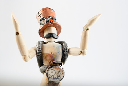 Classic wooden dummy in steampunk world.の写真素材