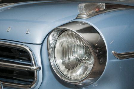 Scena, Italy - June 03, 2016: headlamps of a Borgward Isabella TS Deluxe from the year 1959thのeditorial素材