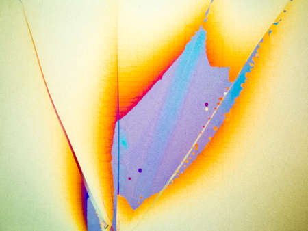Close-up of a broken camera display.