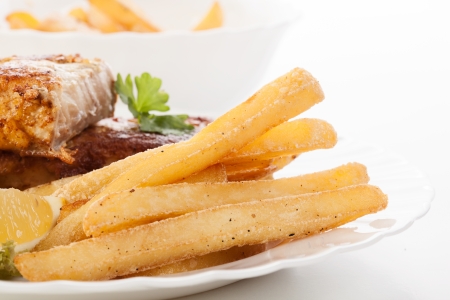 Fish and Chips - selective focus の写真素材