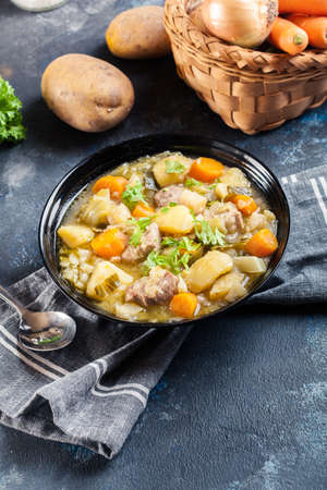 Pichelsteiner, German stew that contains meat and vegetablesの写真素材