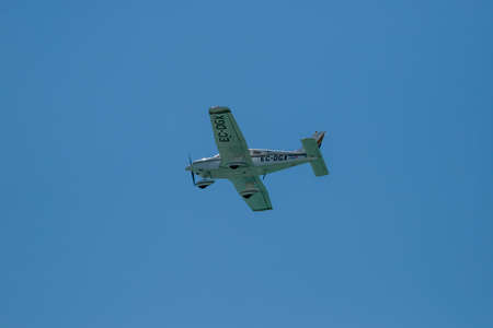 Plane in air parade with a blue sky
