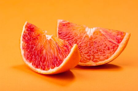 Part of blood red sicily orange. Studio shoot.の写真素材