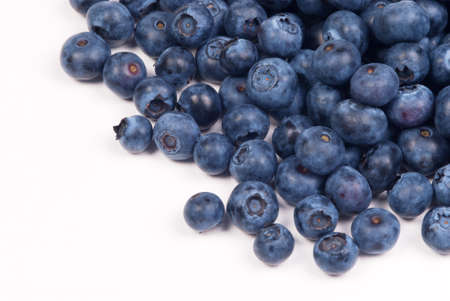 Group of blueberries on white background. Studio shoot.の写真素材