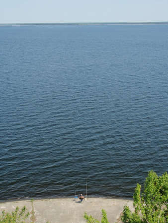 Lonely fishermanの写真素材