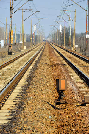 Railroad switches, locomotive and tracks. Train power supply design. Spring.