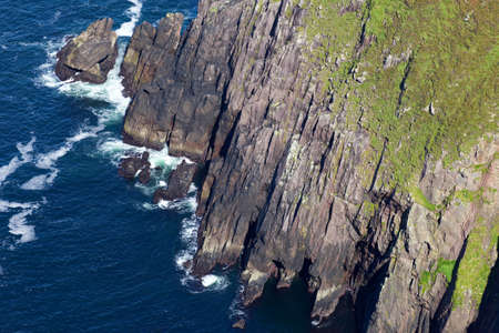 detail of touristic cliffsの写真素材