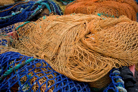 colorful fishing nets の写真素材