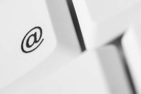 closeup of at on keyboard keyboard, emailの写真素材