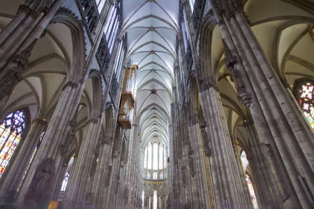 cathedral cologne interiour architecture,wide angleのeditorial素材