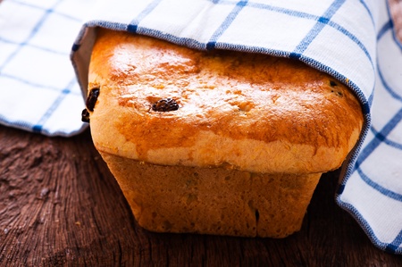 Fresh raisin bread as a studio shotの写真素材