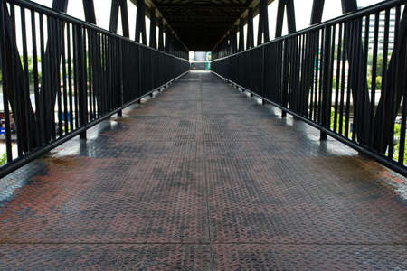 Perspective of black passageの写真素材