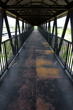 Perspective of black passageの写真素材