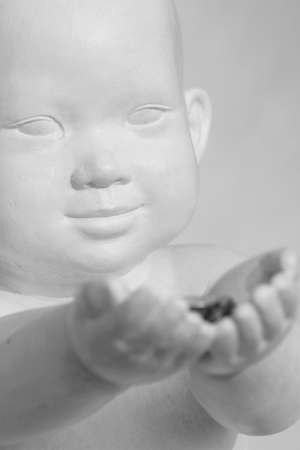 White statue of babyの写真素材