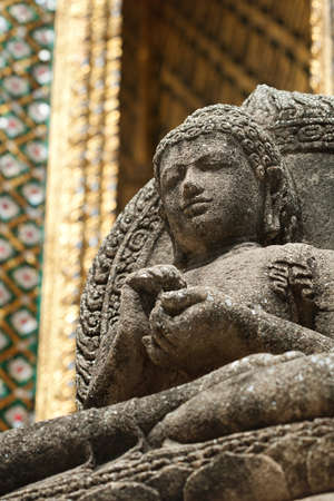 Statue in the grounds of the Grand Palace in Bangkokの写真素材
