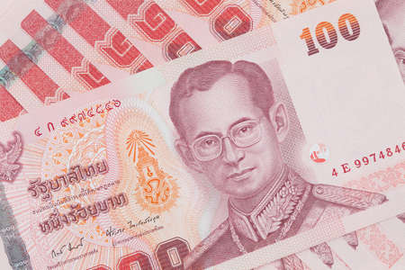 Close-up of hundred thai baht