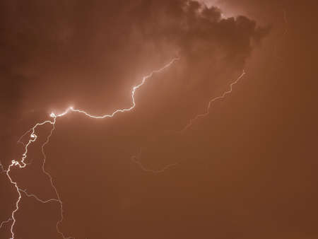 Lightning strikeの写真素材