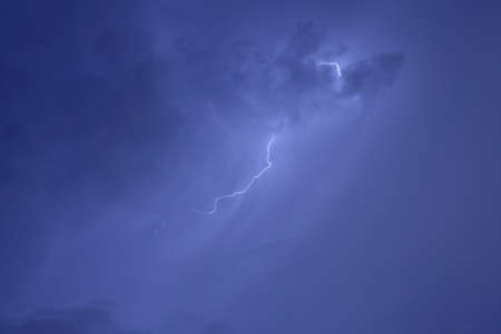 Lightning strikeの写真素材