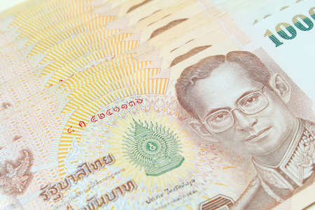 Close-up of Thai Banknotes