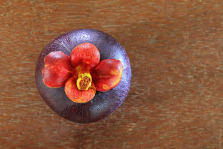 Fresh mangosteen fruitの写真素材